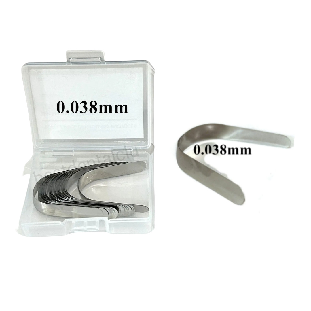 1Box Dental Tofflemire Contoured Matrices Stainless Steel Matrix Bands 0.038mm