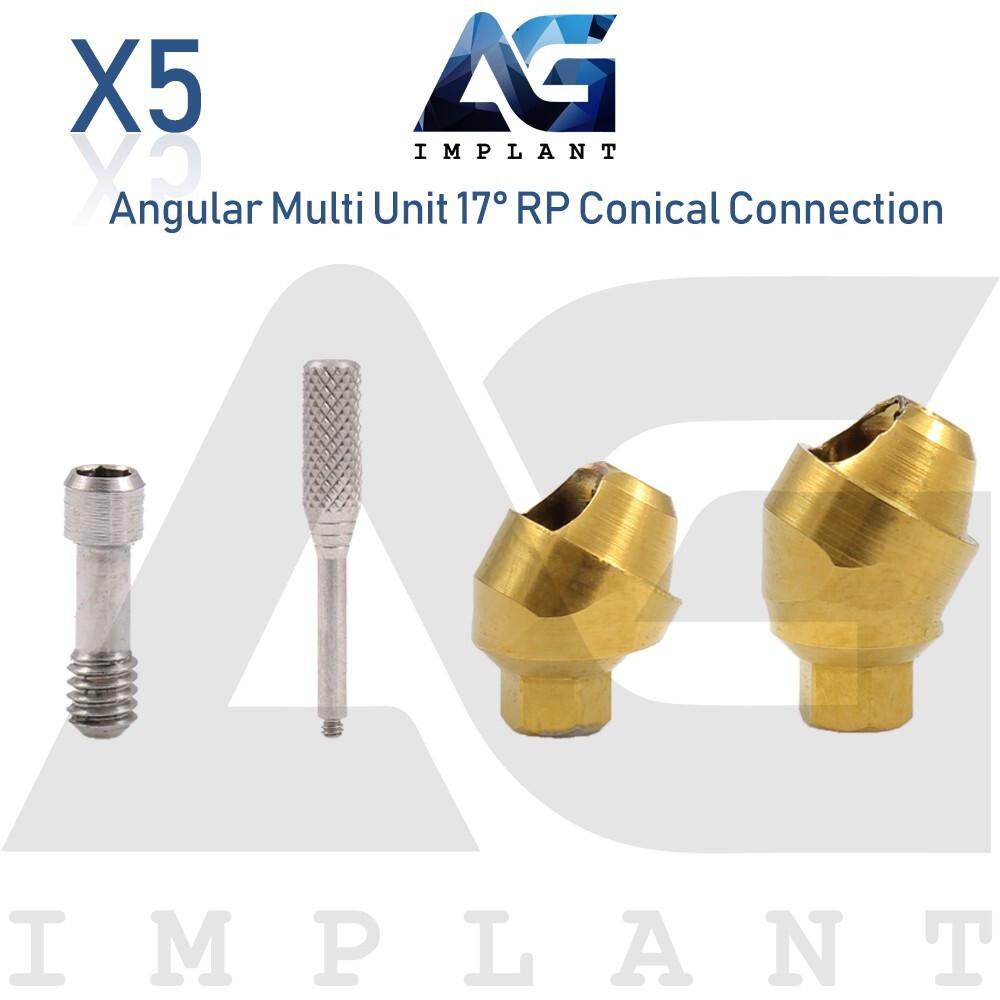5Angular Multi Unit Prosthetic System 17° Conical Connection RP With Screw 1.6mm