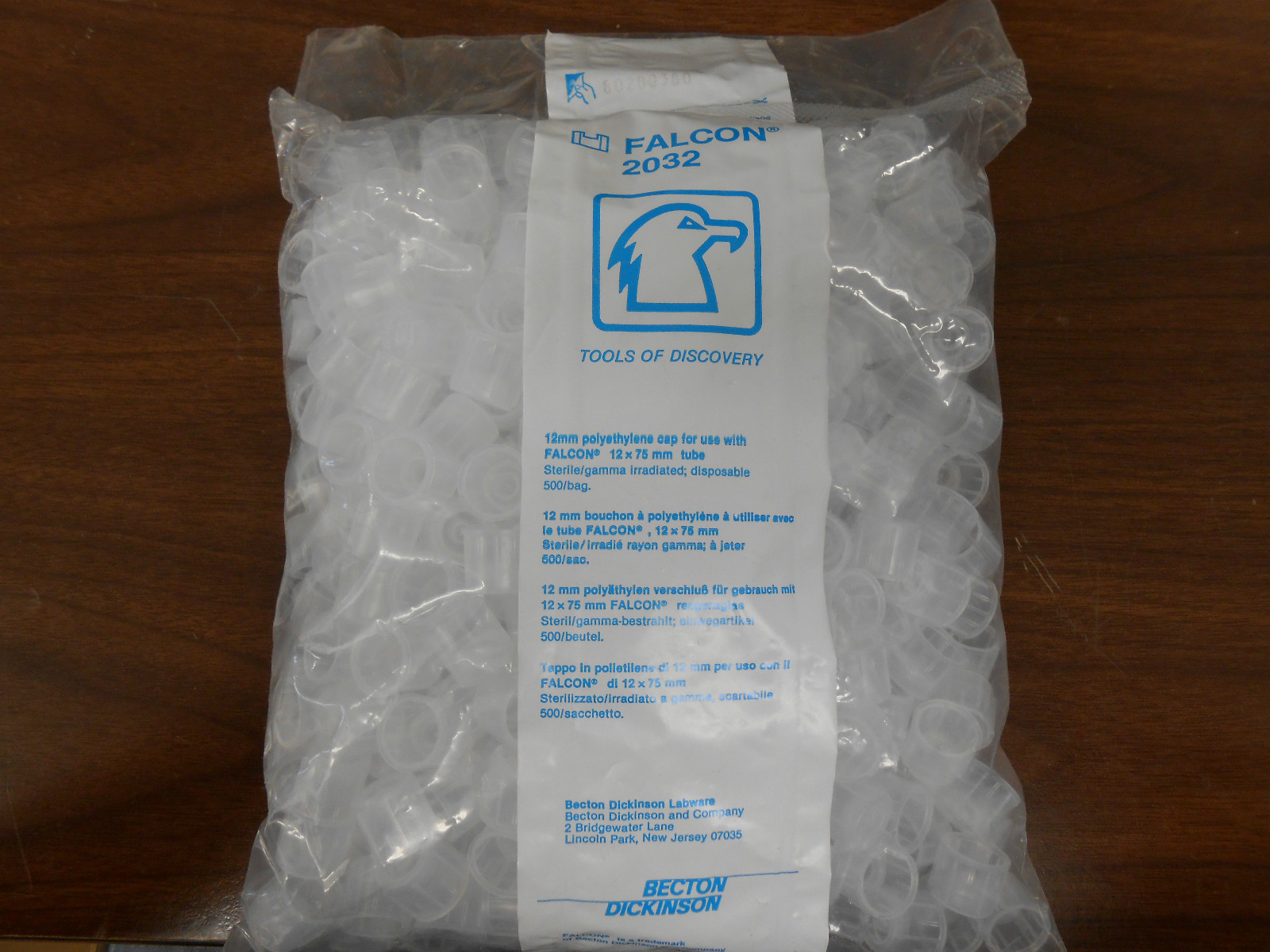 BECTON DICKINSON 2032 12mm POLYETHYLENE TUBE CAPS QTY 500