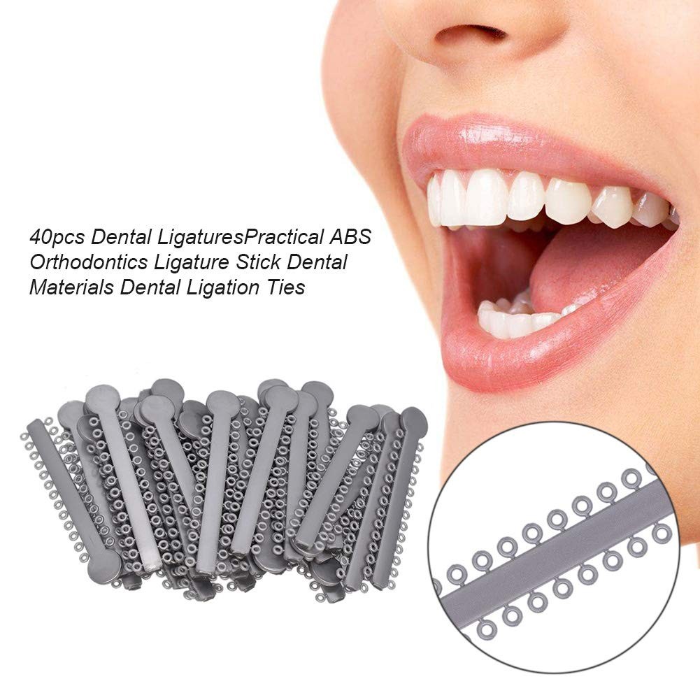 Angzhili Dental Ligature Ties for 1040 Count (Pack of 1), Gray