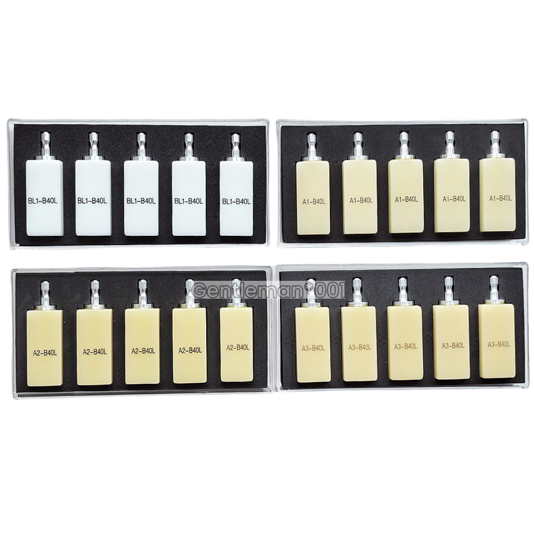 5pcs Dental PMMA Blocks Sirona MCXL Disk B40L/C14 Cerec Bleached A1/2/3/BL1