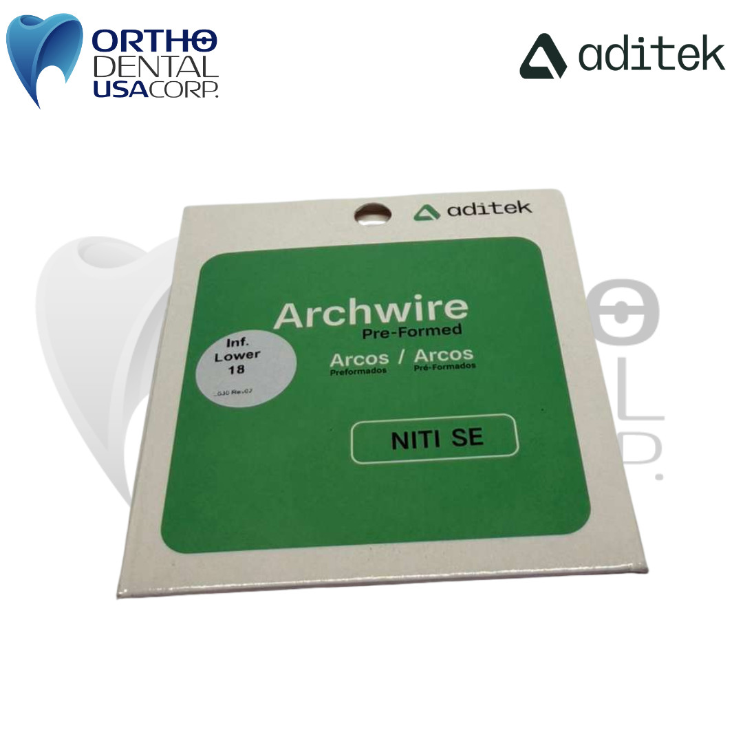 Orthodontic super elastic Niti Archwire Natural form Lower 0.18 pack x 10 USA