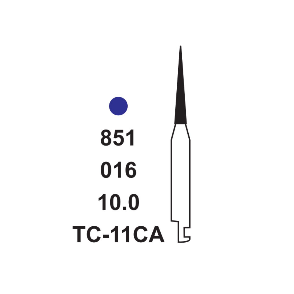 Pivo Taper Conical End Contra-angle Diamond Bur CA – TC-11 (Pack Of 5)