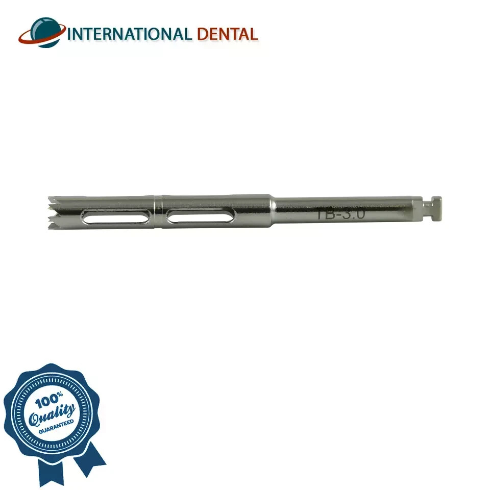 1x Dental Fixture Surgident Trephine Bur Ø3.0mm Stainless Steel Cutting Tool