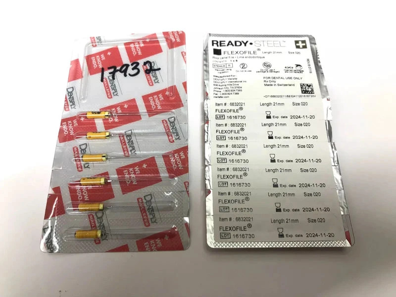 Lot of **29 Sleeves** (174 Pcs) Expired Dentsply Ready*Steel Flexofile