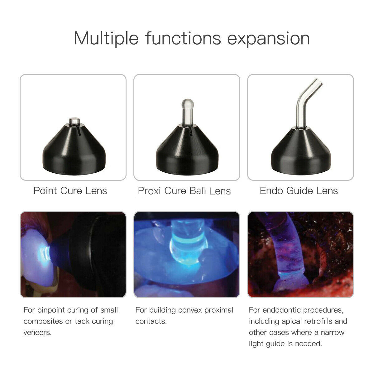 Dental LED Curing Light 1 Second Metal Body with Caries Detector Built Meter US