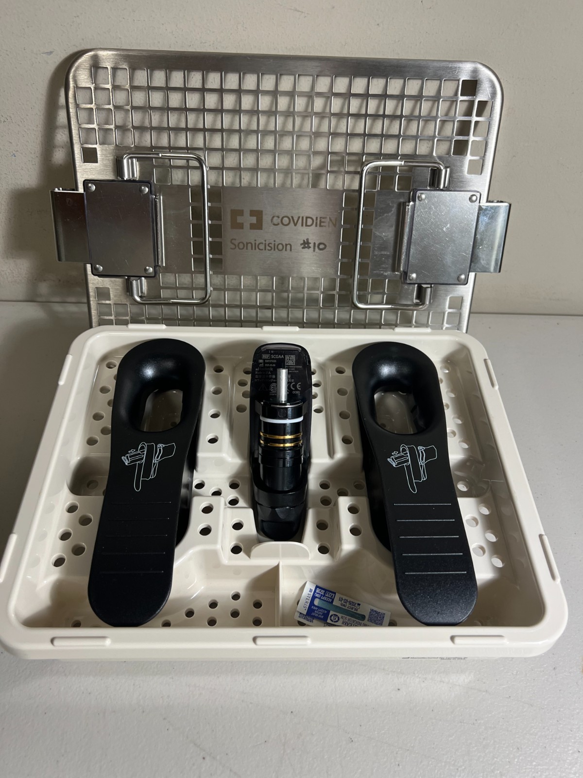 Covidien Sonicision SCGAA & SCBIGA W/ Reusable Sterilization Tray Set.