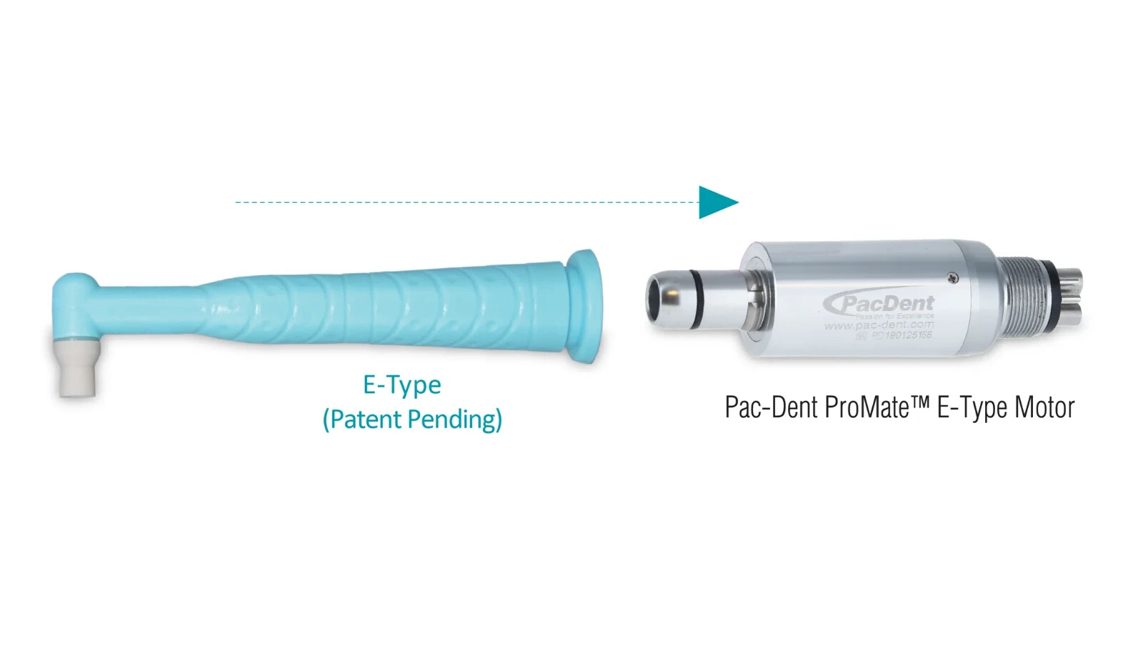 Pac-Dent ProAngle EZ M-Type extented 90 degree angle, soft cup, Pac-Dent (Multi)
