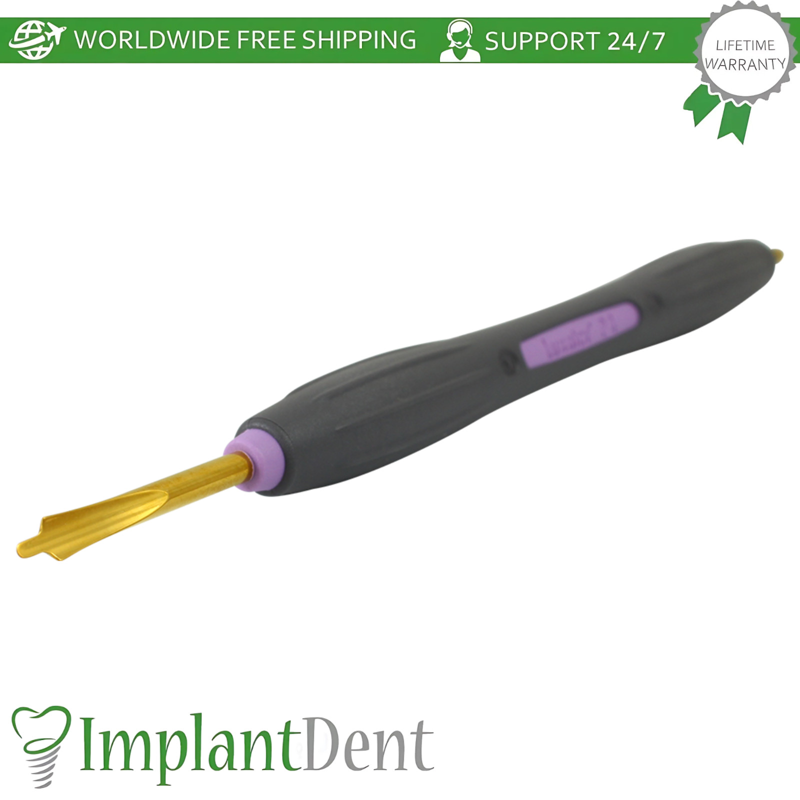 Dental Luxator P-Series Set Titanium-Coated Stainless Steel Instrument 3mm Wide