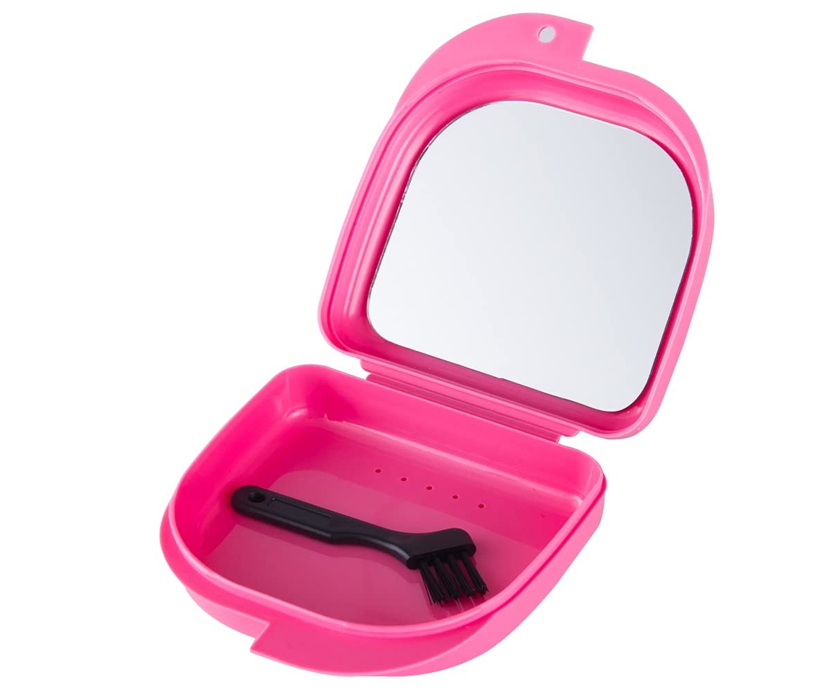 Retainer Case with Mirror, Mouth Guard Case, Orthodontic 2 Count (Pack of 1)