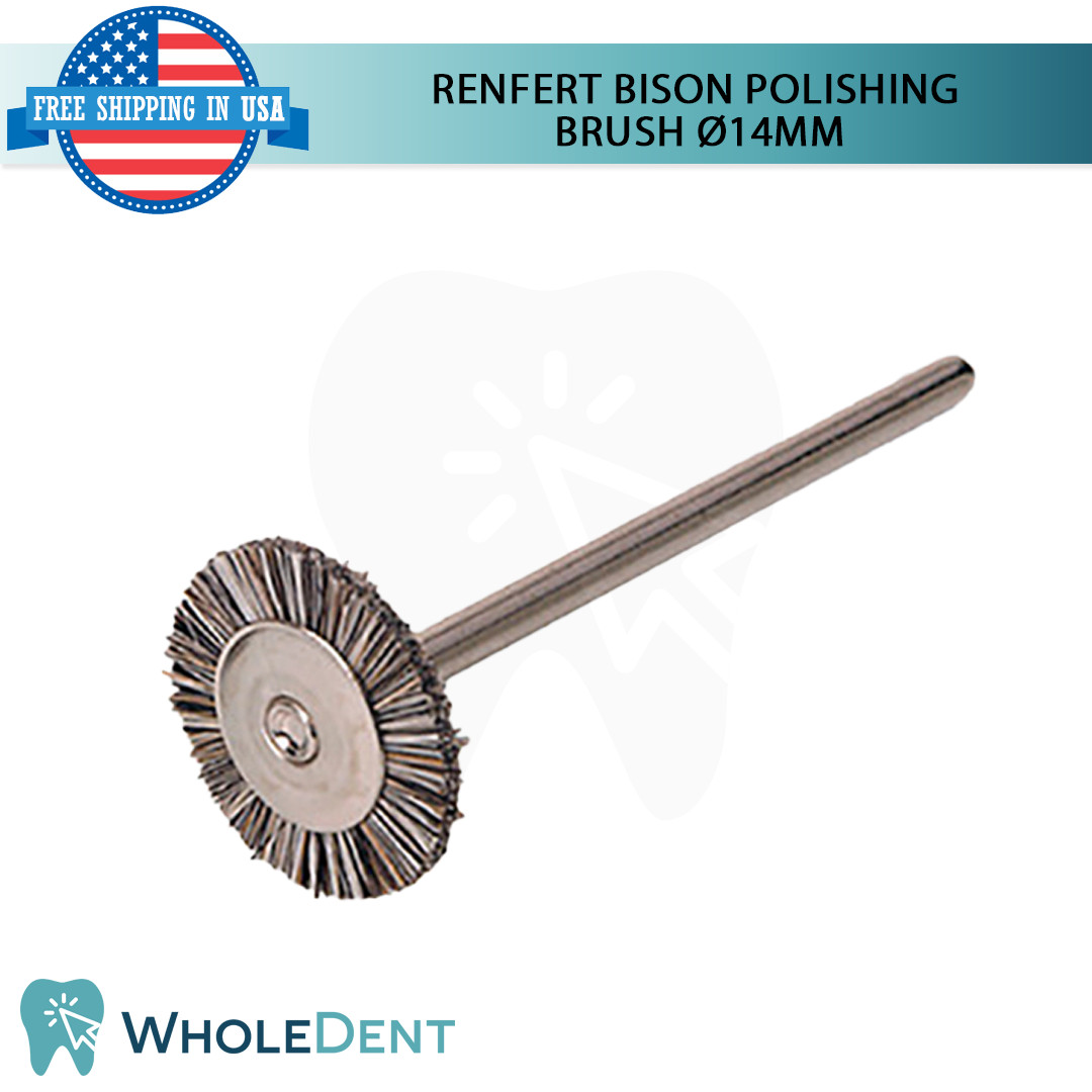 10X Renfert Bison Polishing Brush Ø14mm Abrasive Dental Lab Wheel Bristles