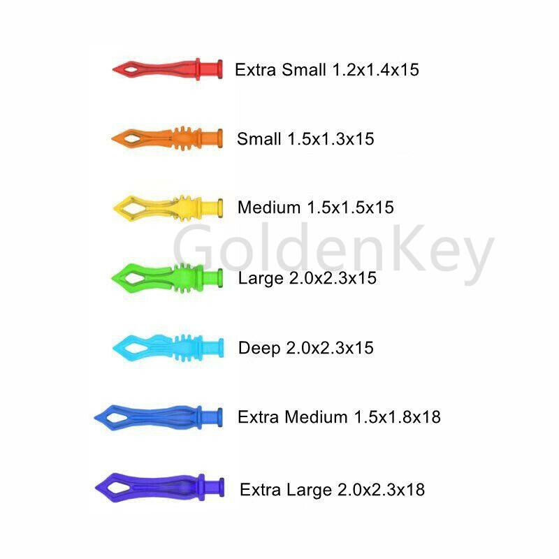 5Boxes Dental Plastic Colorful Diamond Wedges Interdental Wedge Matrices