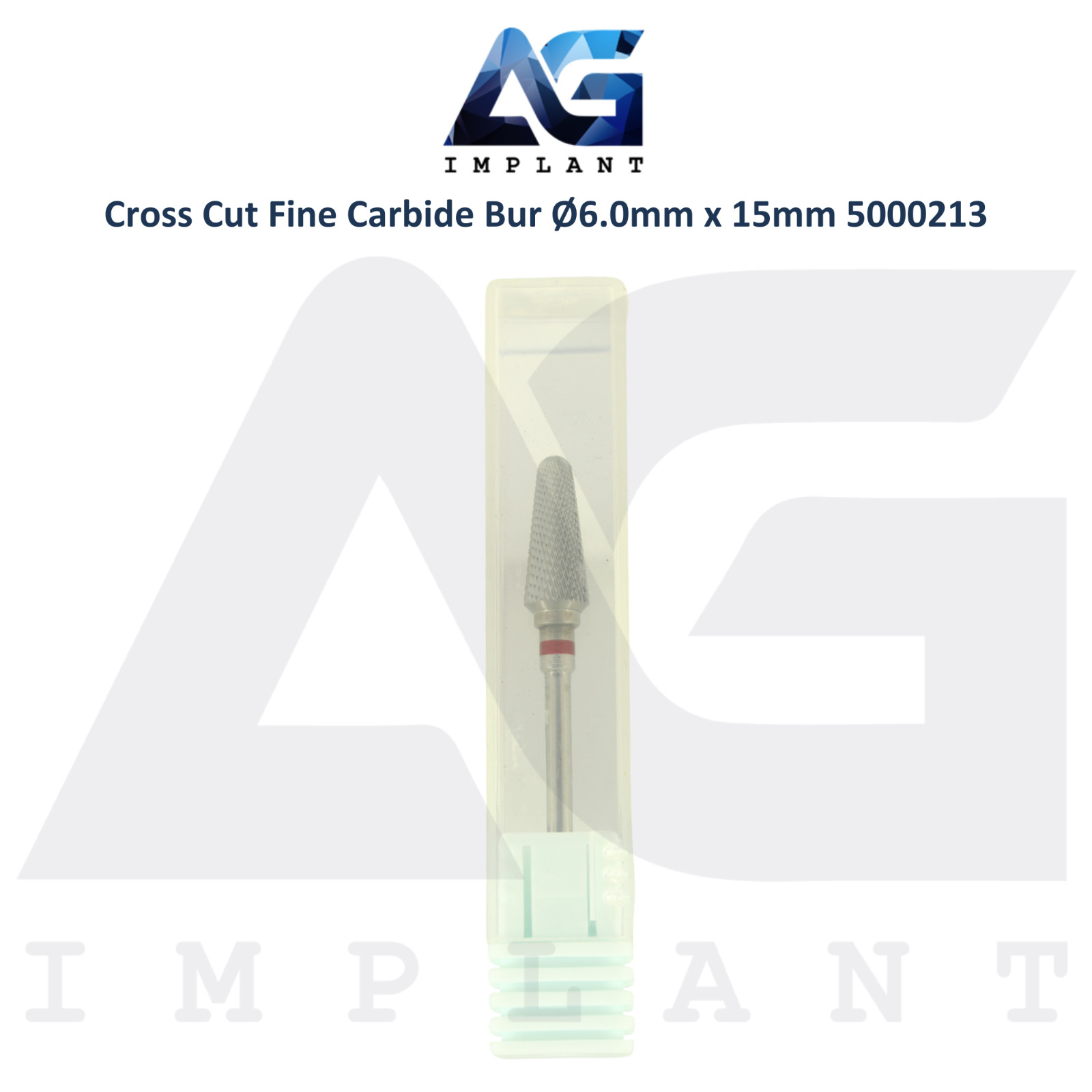 Dental Cross Cut 5000213 Fine Carbide Bur Ø6.0mm x 15mm Lab Supplies