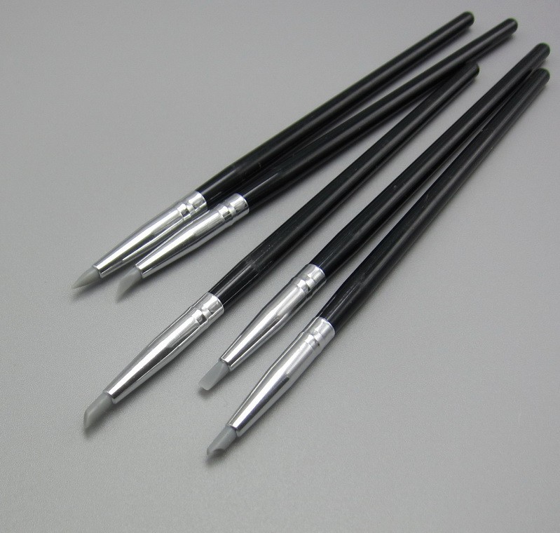 5Pcs/Set Dental Resin Brush Pen Silicone Composite Cement Porcelain Teeth Pens