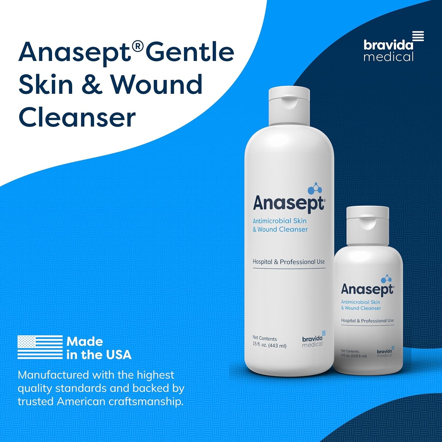 Anasept Skin and Wound Cleanser, 15 oz. Bottle with Dispensing Cap