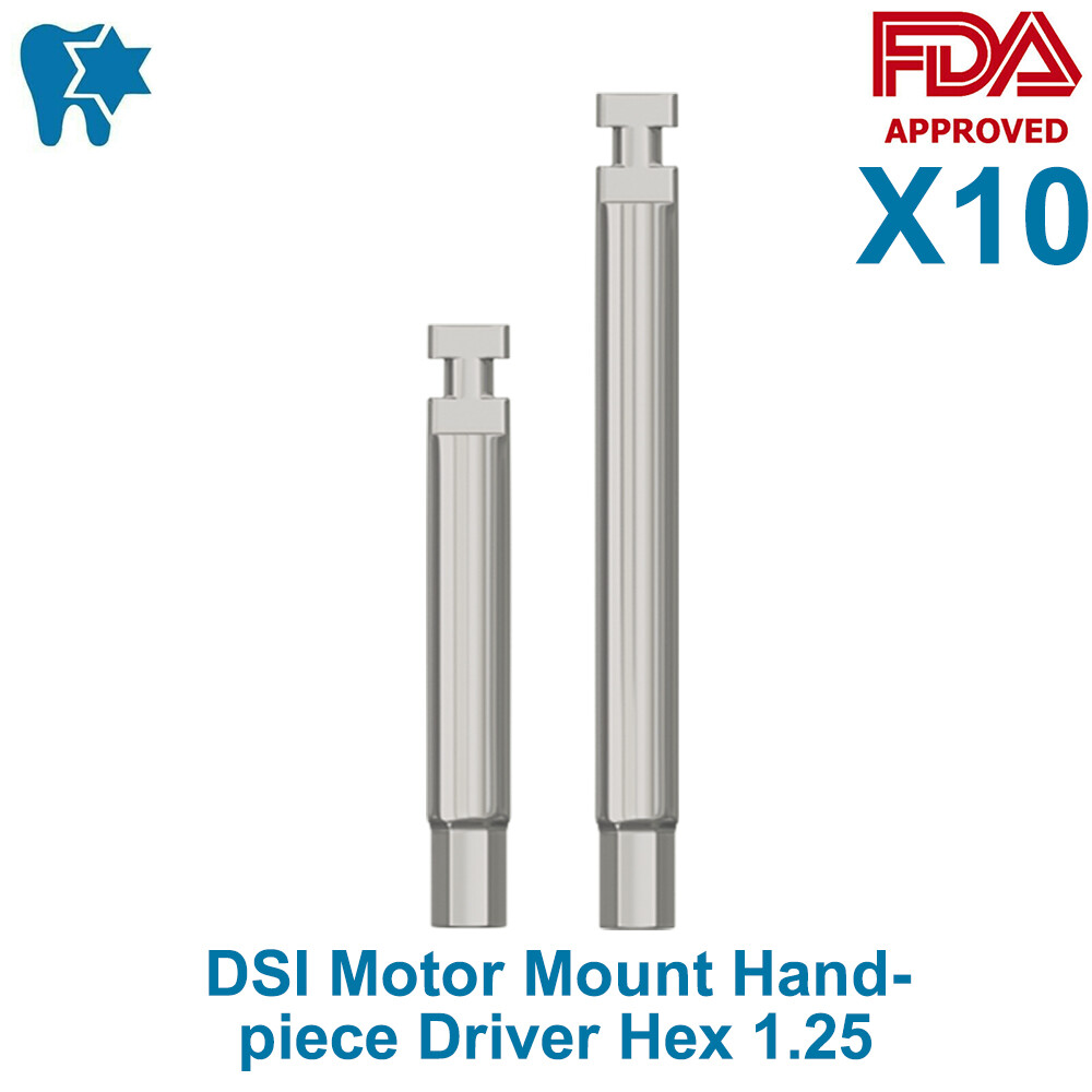10x Dental DSI Motor Mount Handpiece Driver For Abutment Internal Hex Ø1.25mm