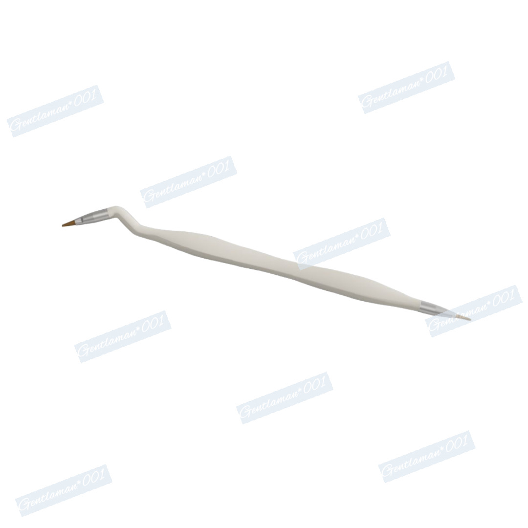 Dental Brush Pen Replaceable Brushes Tips Straight Curved Head Mini Micro Brush