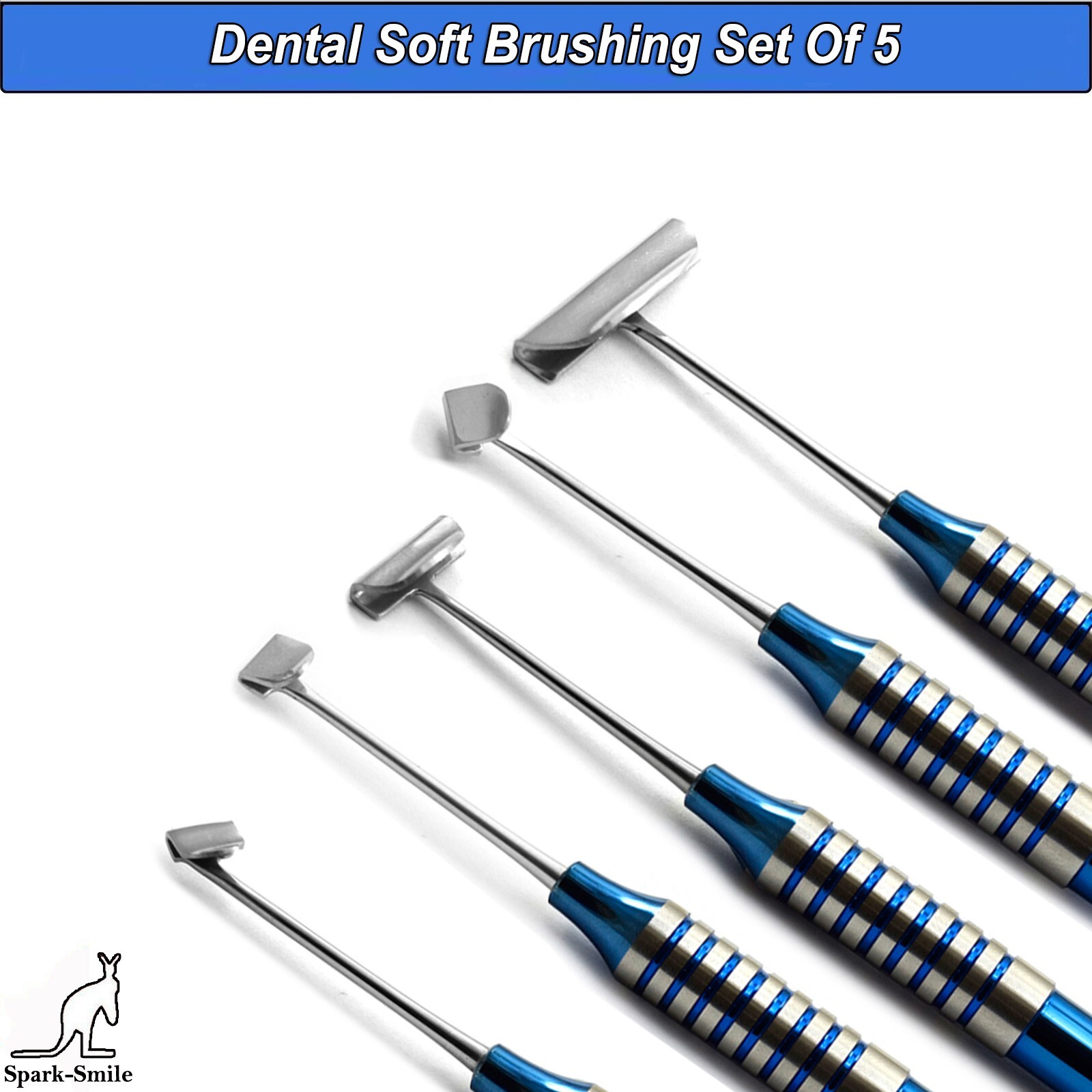 Soft Brushing Kit Dental Instruments Implant Lingual Flaps Surgery Set Of 5
