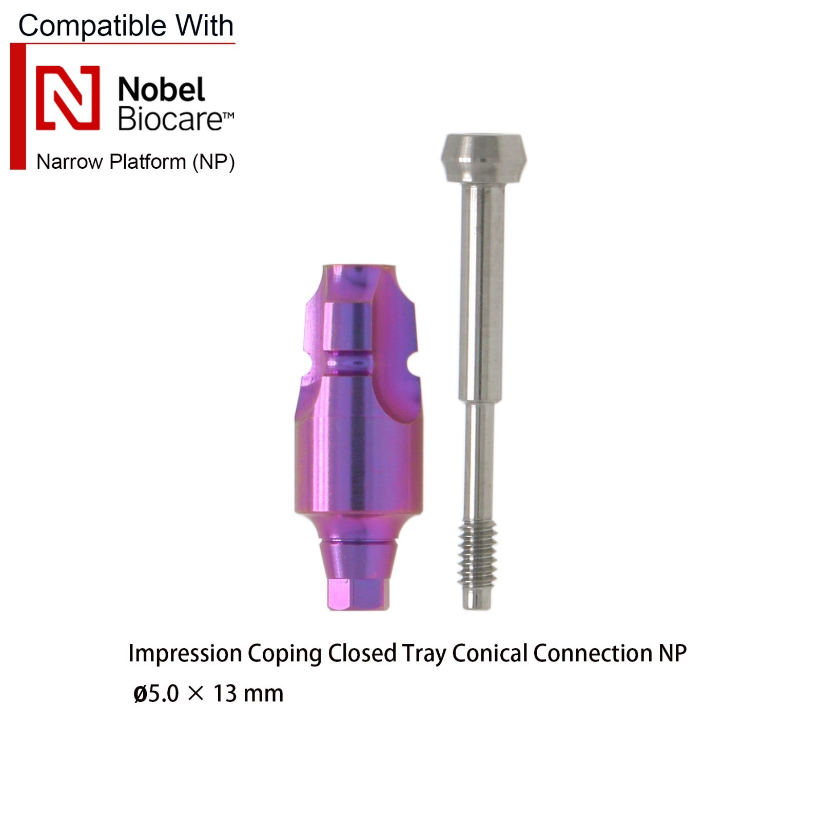 US Dental For Nobel Biocare Active NP/RP Impression Transfer Coping Closed Tray