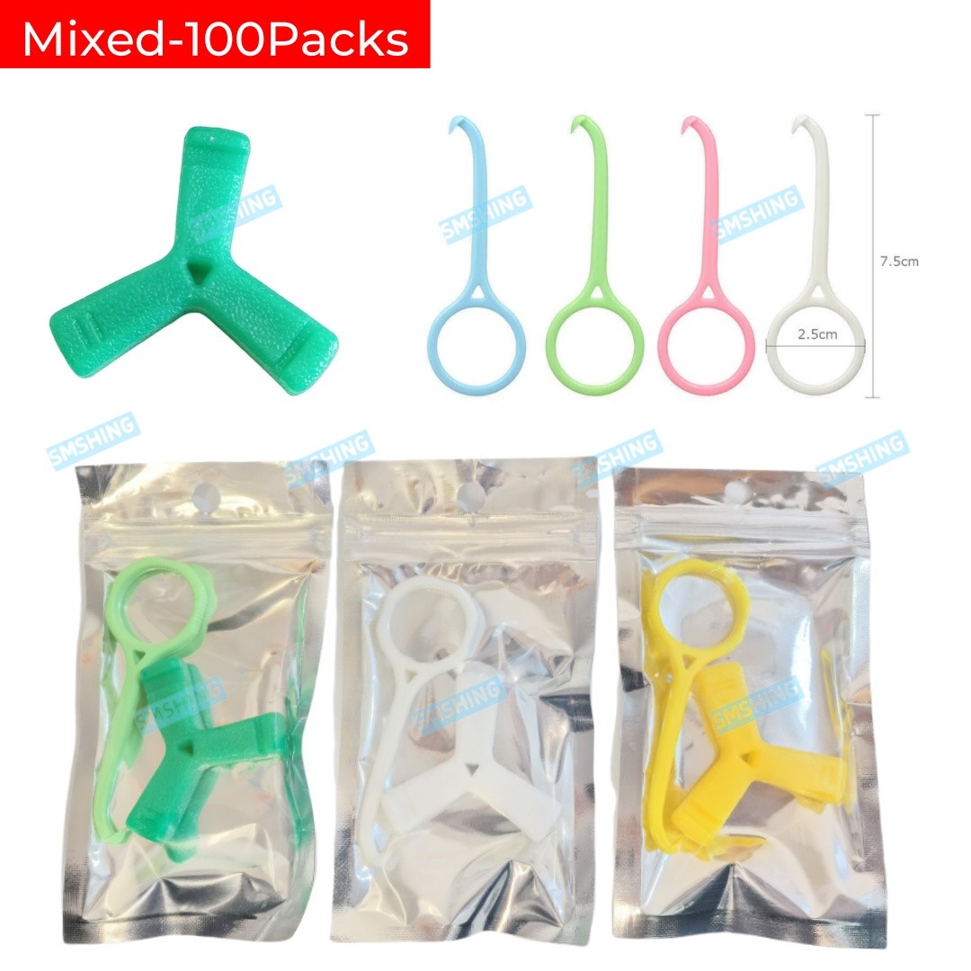 100Packs Dental Aligner Chewies Clear Tray Retainer Seater Retriever Take Off