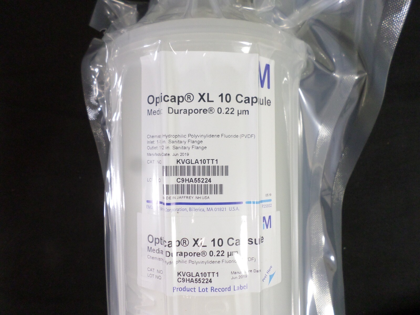 MILLIPORE Opticap 0.22µm 1-1/2″ Durapore XL 10 Capsule Filter KVGLA10TT1 (1/Box)