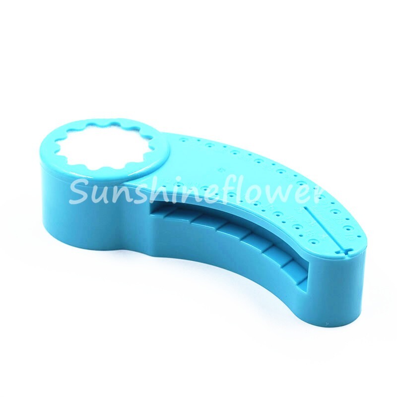 Dental Measure Tool Root Canal Twin Block Endo File Plastic Accessory Ruler Blue