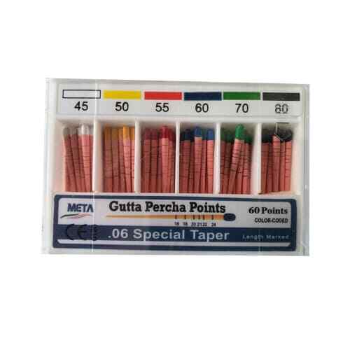 Meta Gutta Percha Points – Assorted #45,50,55,60,70,80 Taper 0.06