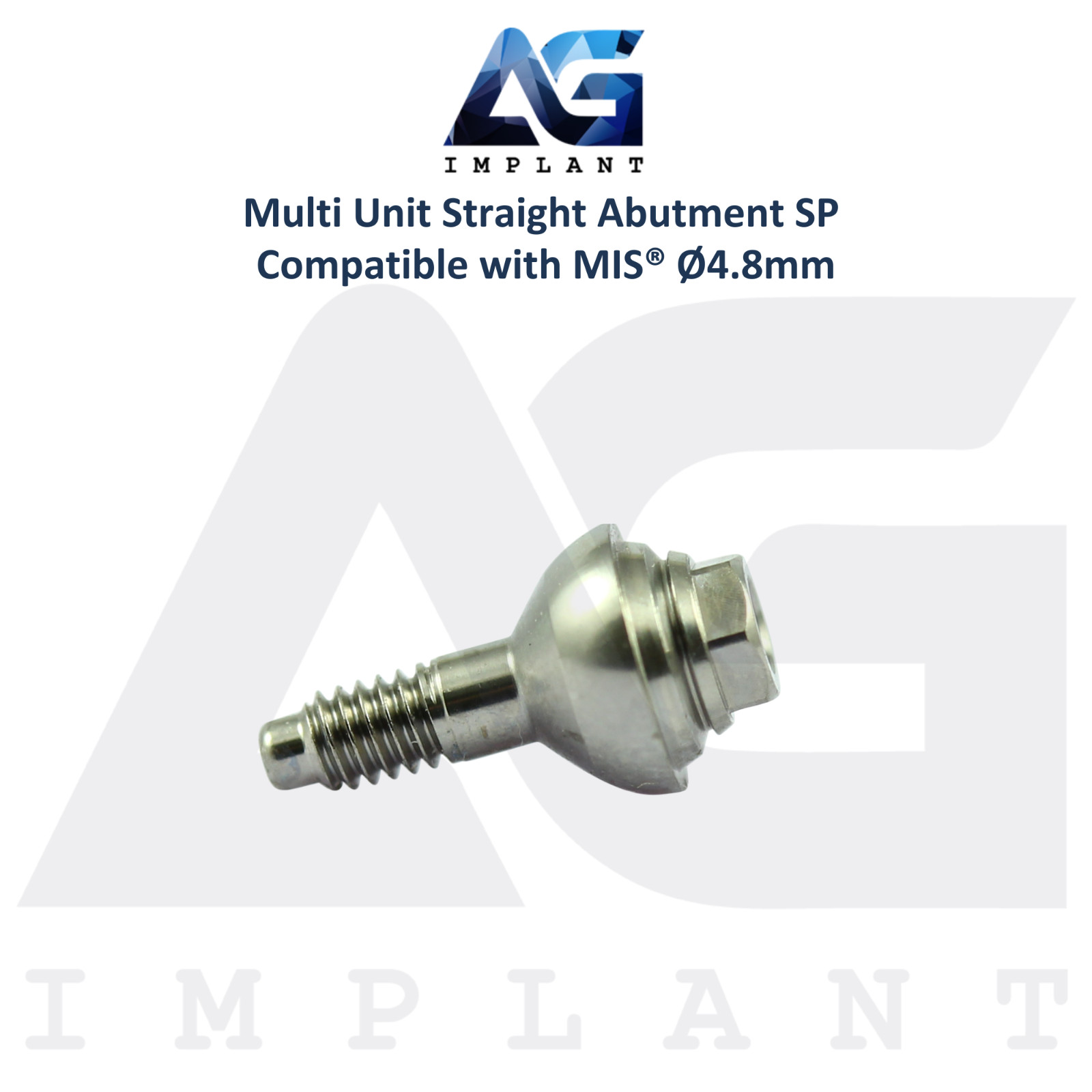 5 Multi Unit Straight Prosthetic MIS® Seven Standard Platform Compatible 4.8mm