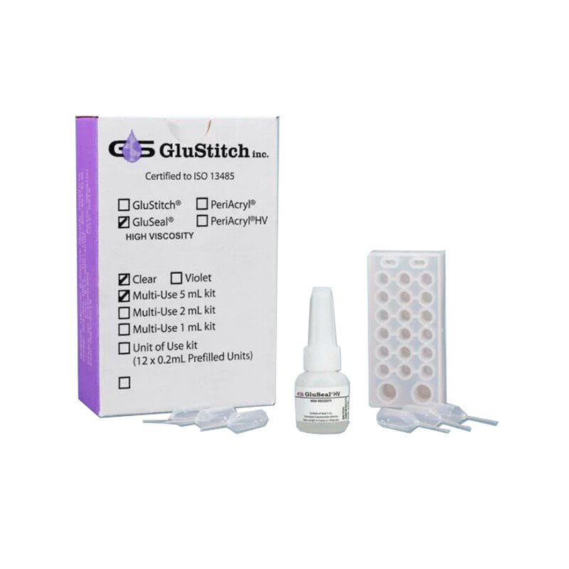 Dental Lab GluStitch GLUSEAL Clear Liquid Tissue Adhesive Bandage