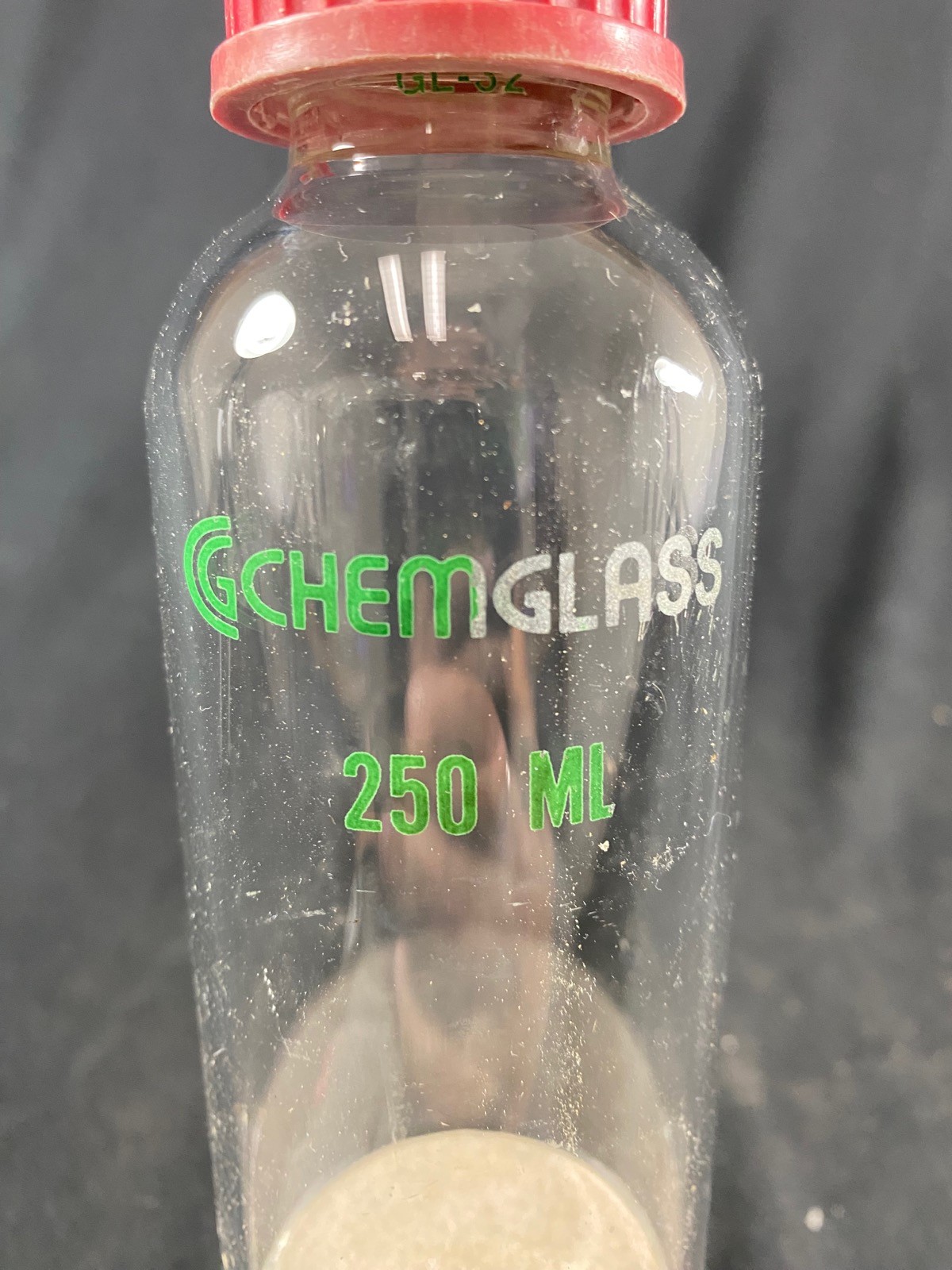 CHEMGLASS Glass 250mL GL-32 Coarse Frit Solid Phase Peptide Synthesis Vessel (B)