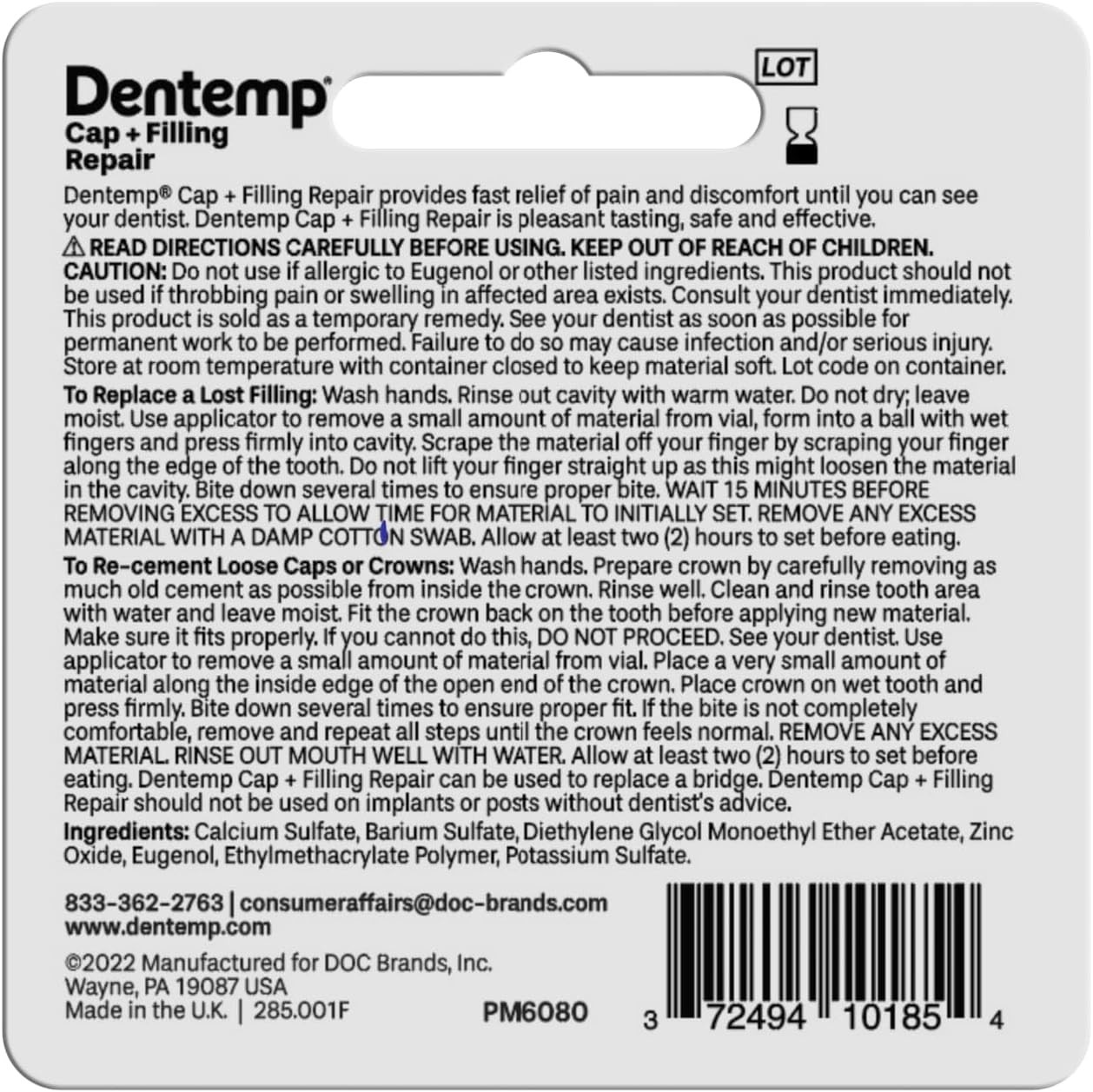 Maximum Strength Loose Cap and Lost Filling Repair – Dental Repair Kit for In…