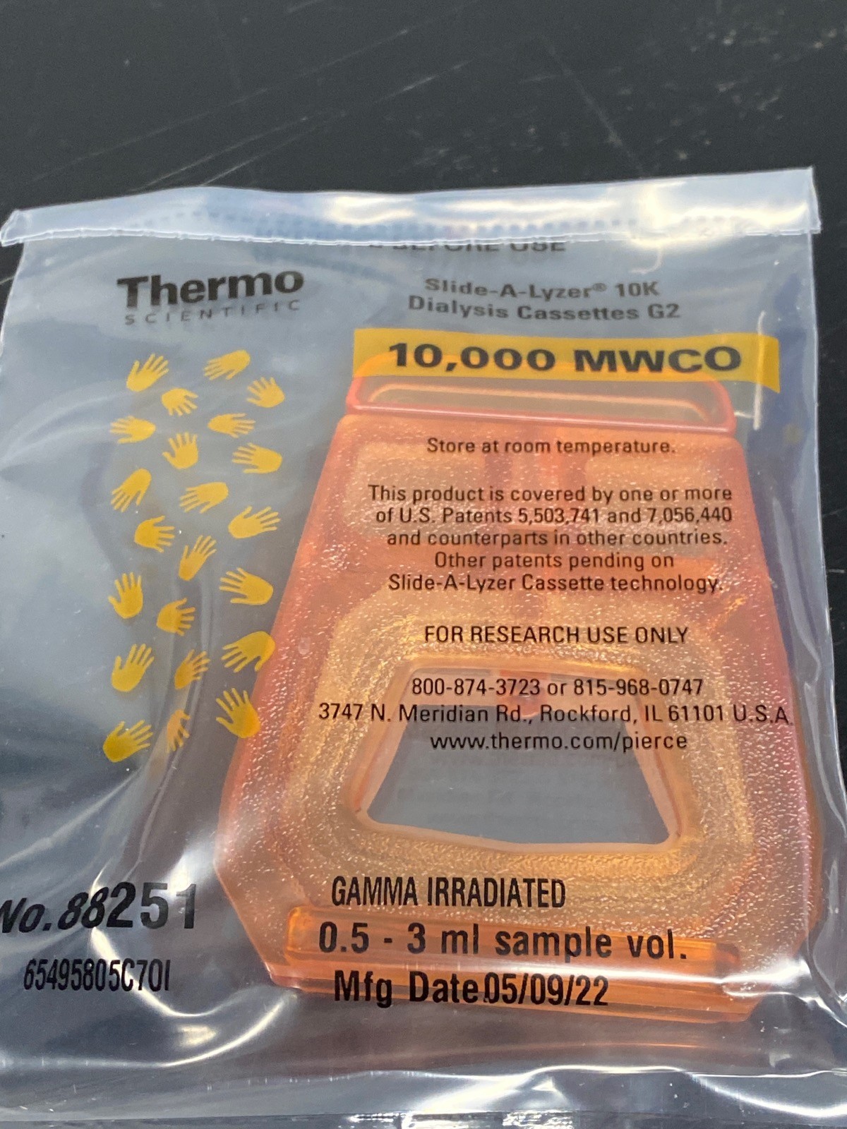 (7 Pcs) THERMO 3mL Slide-A-Lyzer Dialysis Cassettes G2 10K MWCO 88251