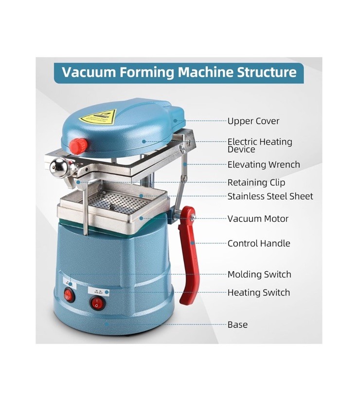 Dental Vacuum Forming Machine 110V Lab Equipment Vacuum Suction Heat Molding