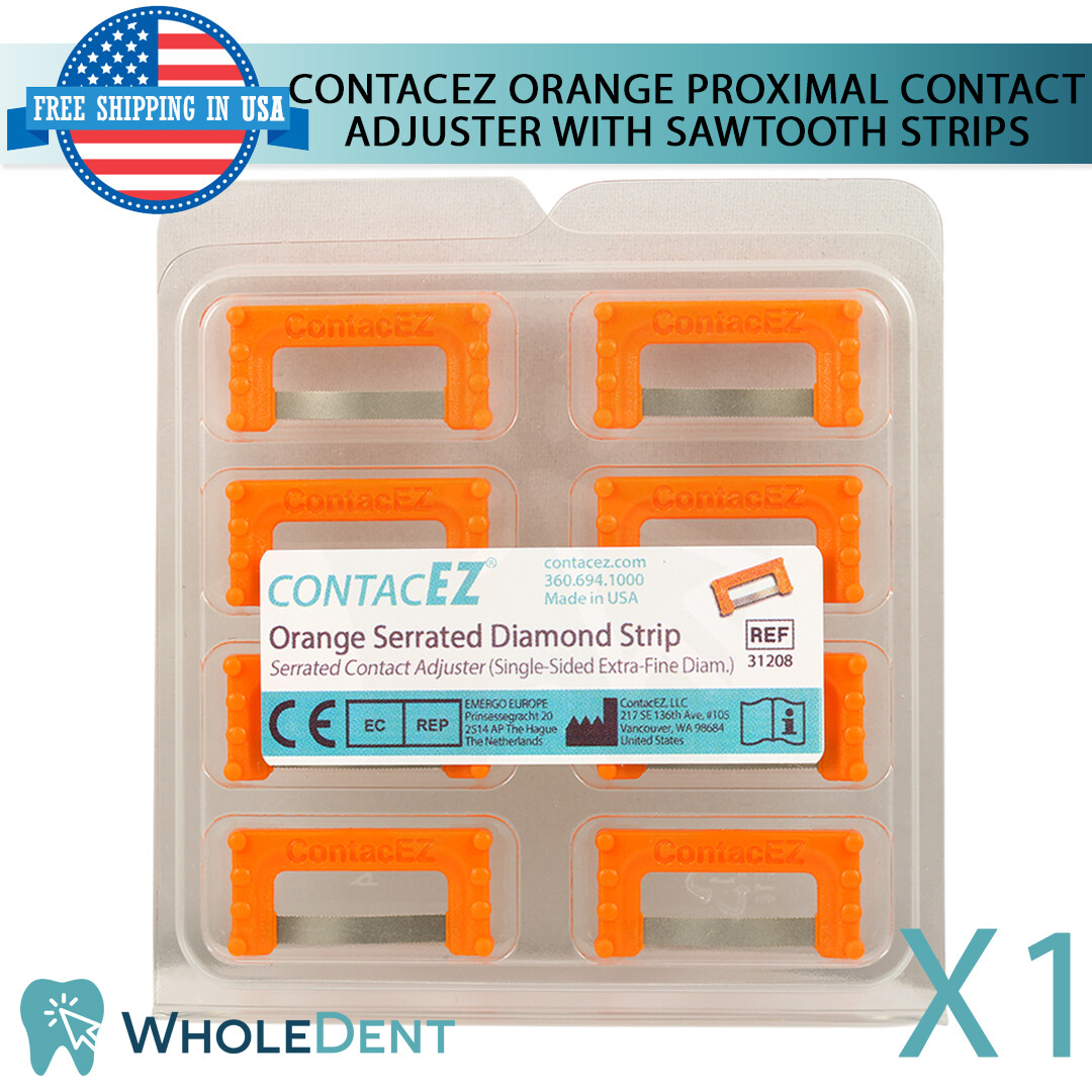 ContacEZ Orange Proximal Contact Adjuster With Sawtooth 8 Strips Restorative