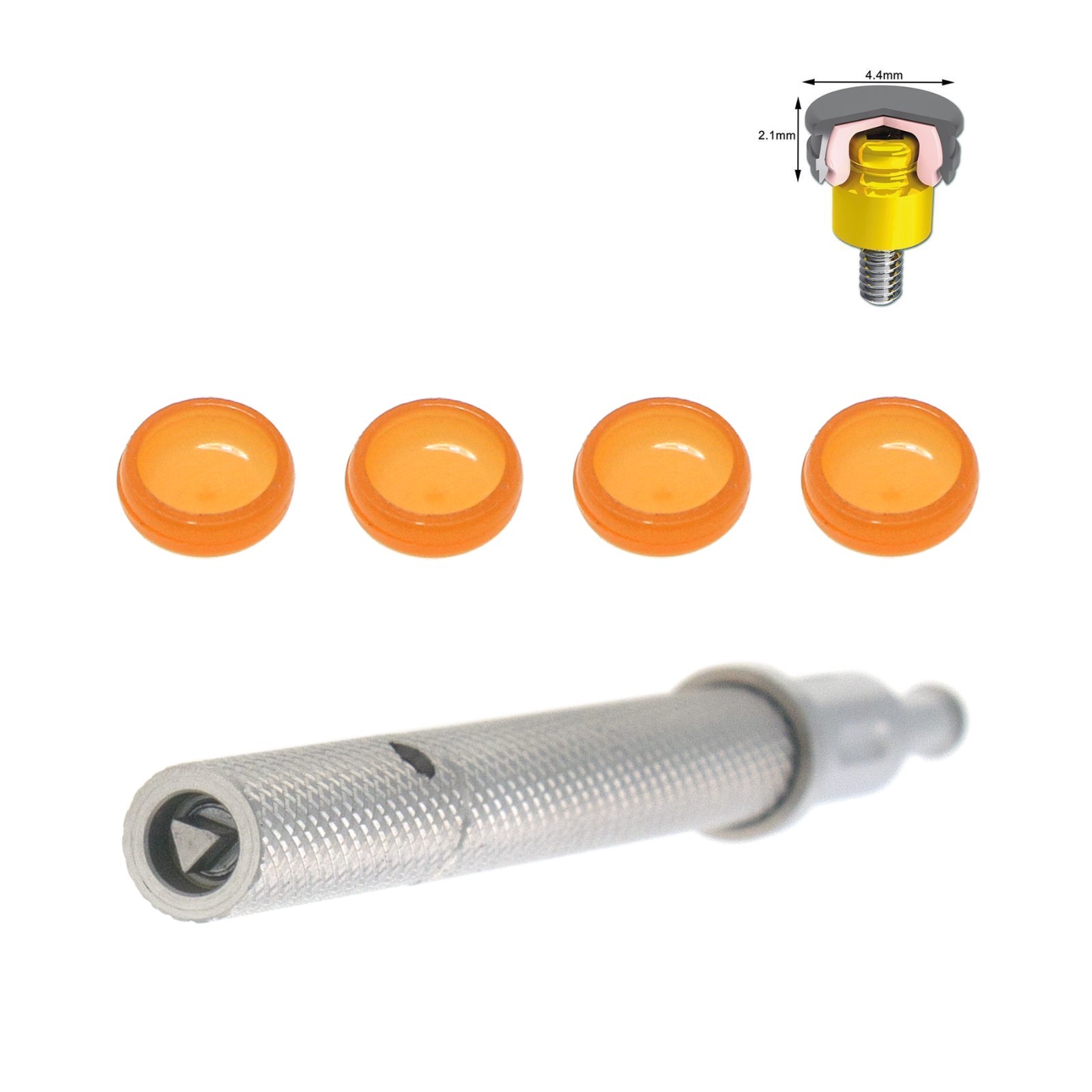 Dental Locator Overdenture Retention Implant Male Caps 0.8lbs Removal Core Tool