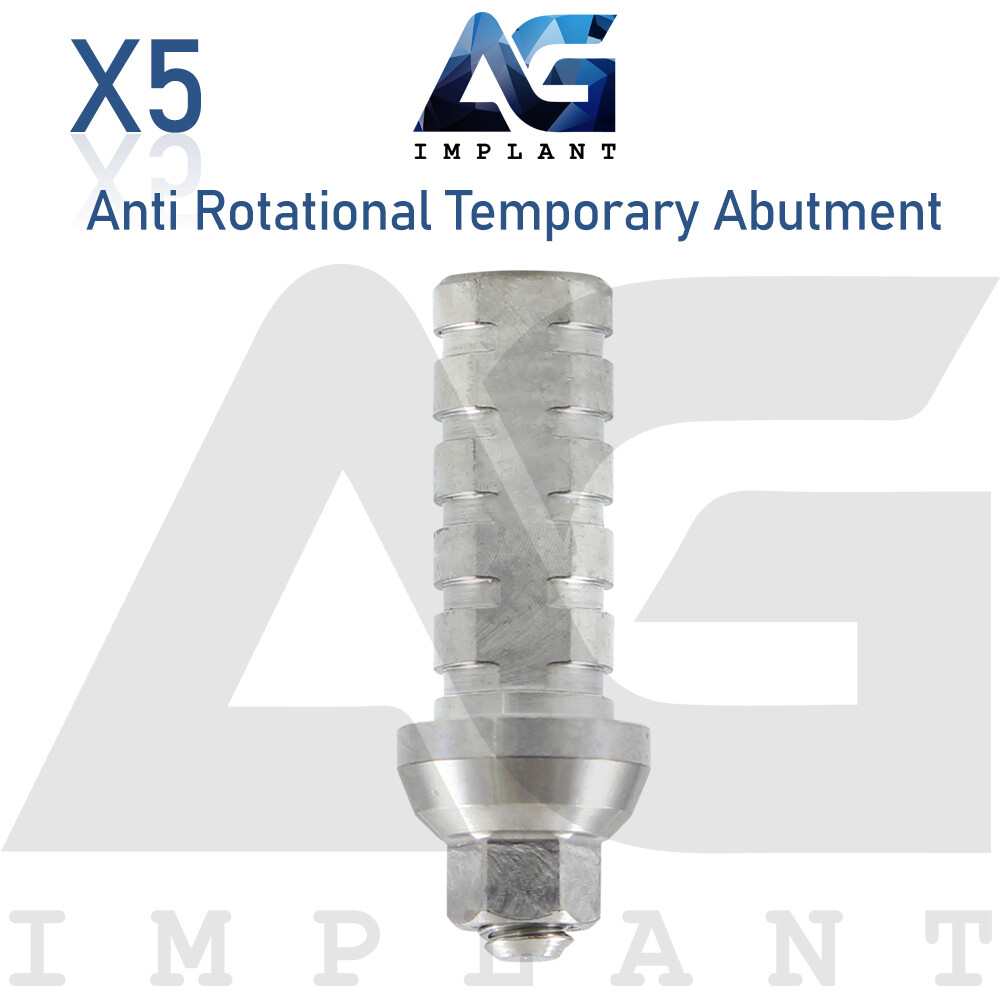 5 Anti Rotational Temporary Prosthetic Titanium For Int Hexagon 2.42mm