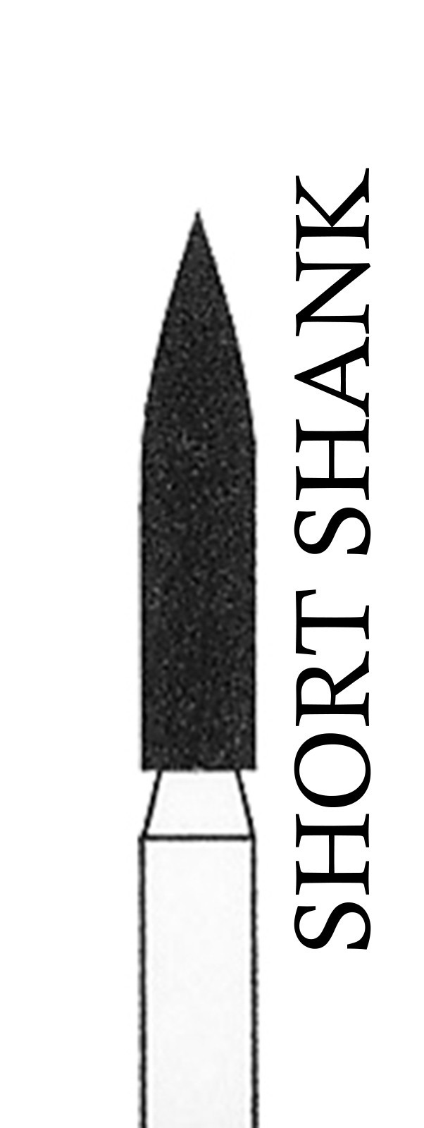CROSSTECH Dental Diamond Short-Shank FLAME-862/016F B9MF-Fine 5 Burs