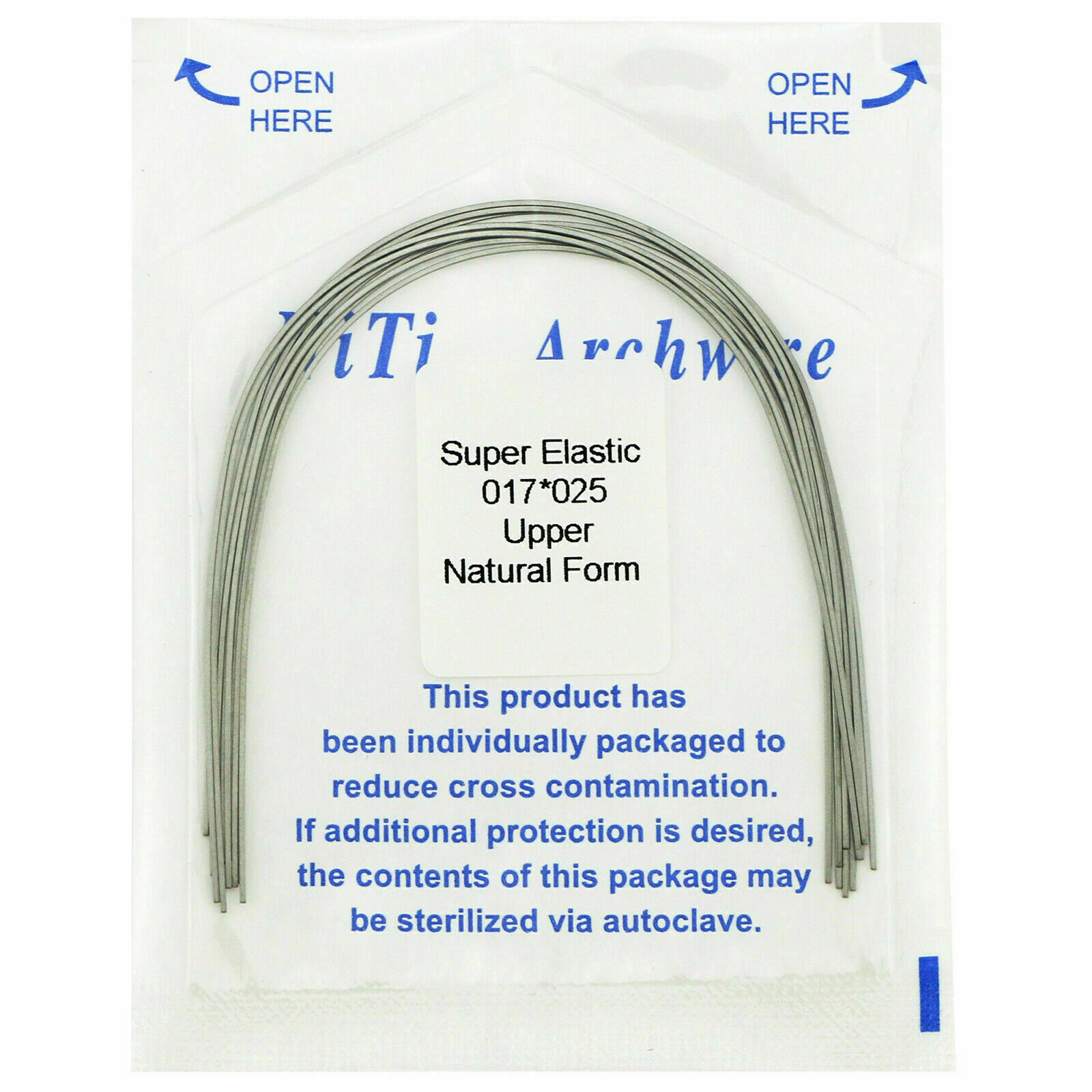 Dental Orthodontic Super Elastic Niti Arch Wires Rectangular Wires Natural Form