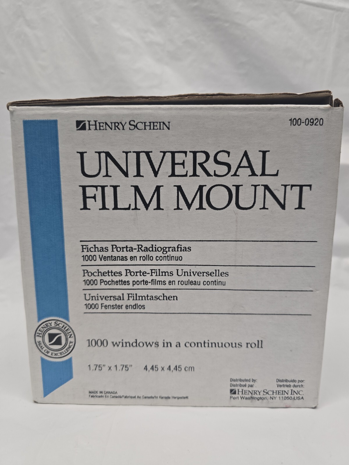 Dental Universal X-Ray Mounts 2-Window, Select and Cut Film Mounts, 1000/Box