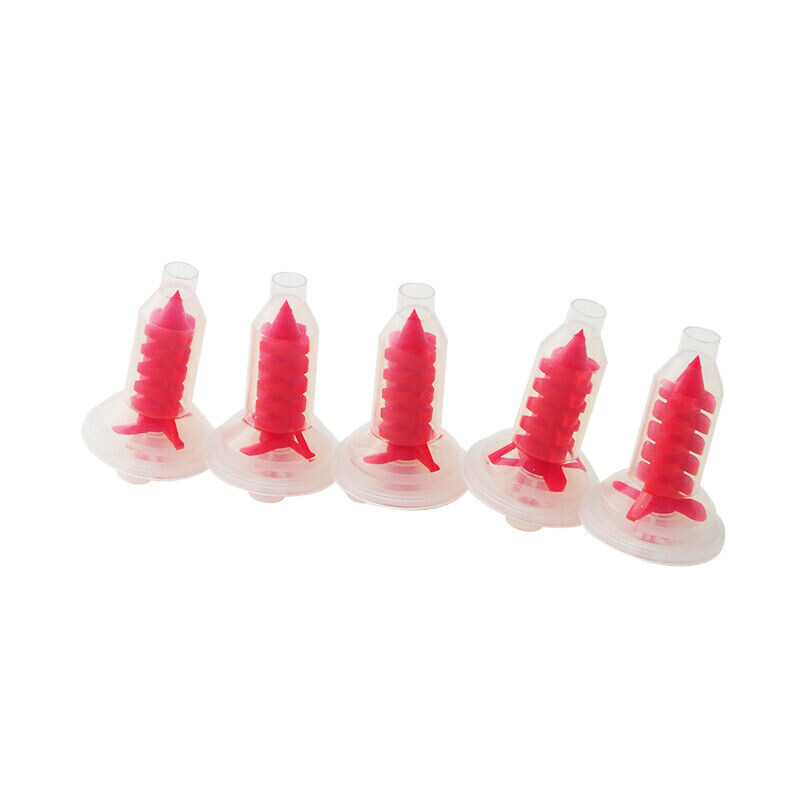 50 Pcs Dental Disposable Impression Red Penta Syringe Intraoral Mixing Tips Tool