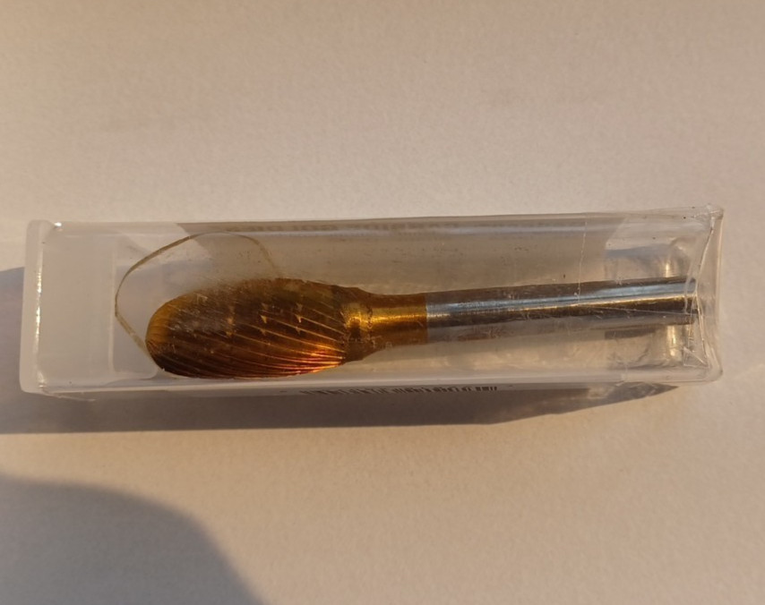 Dedeco Euro Goldies D-1/2 Lathe Type Carbide Bur 1/4 Shank Titanium Nitride NEW