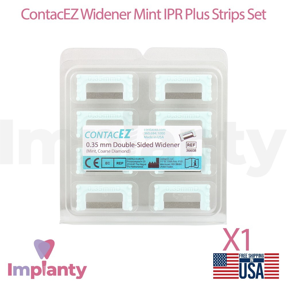 Dental Widener Mint IPR Plus Strips Set Stainless Steel Diamond Coating Reusable