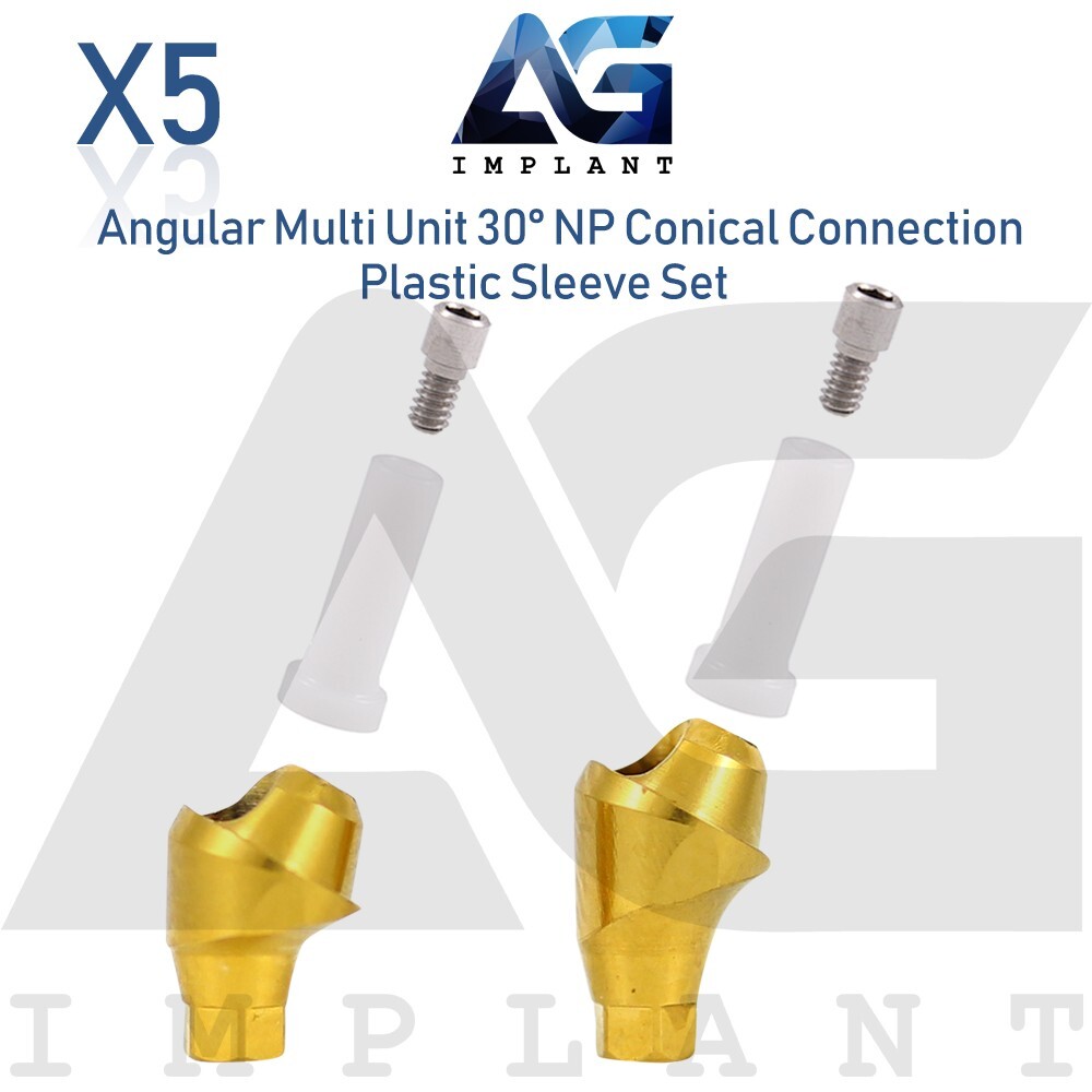 5 Angular Multi Unit Prosthetic System 30° Conical Connection NP Plastic Set