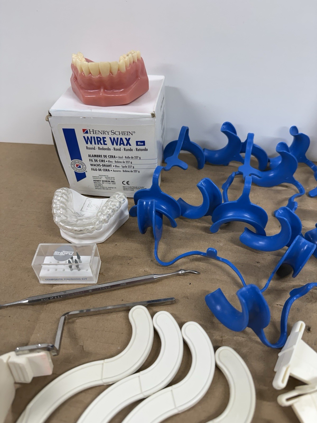 Dental Training & X-Ray Holder Lot Bitewing Arms Film Tabs Models Henry Schein