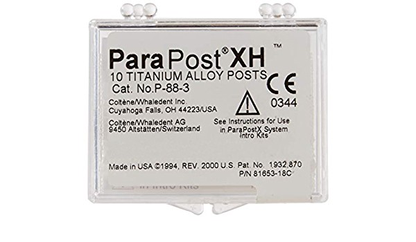 Coltene Whaledent P88-3 ParaPost XH Titanium Alloy Posts .036″ Brown 10/Pk