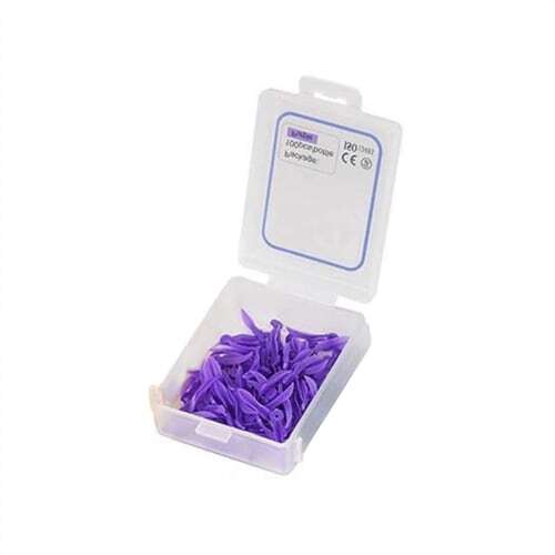 GooDent Plastic Wedge with Hole, Large, Purple, 100/Pk