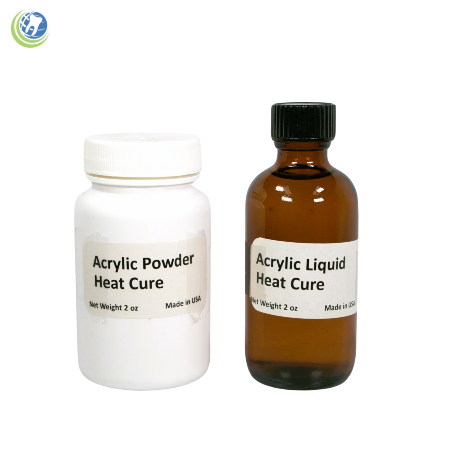Dental Lab Dentist Heat Cure Curing Acrylic MINI KIT Light Pink Veined 2oz:2oz