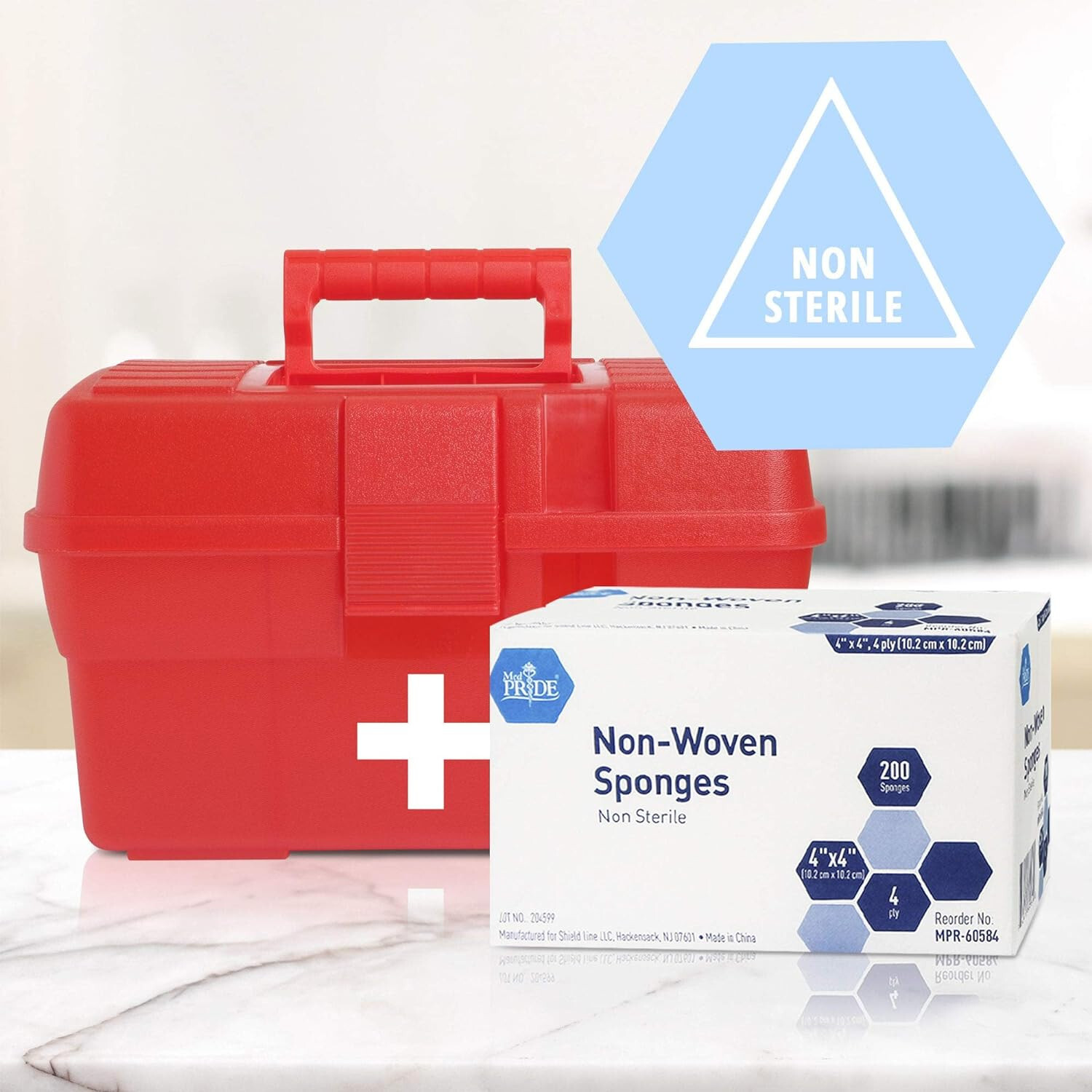 200/Pk 4 x 4 -Non-Sterile- 4-ply, Non Woven Gauze Sponges – Sponge Cotton Large