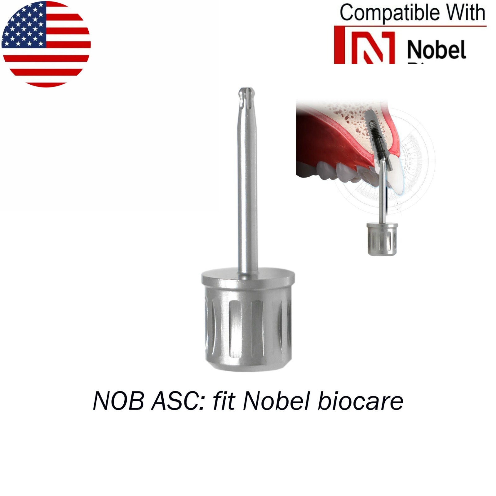 Screwdriver Nobel Biocare Angulated Screw Channel Manual Torque Ratchet ASC T5