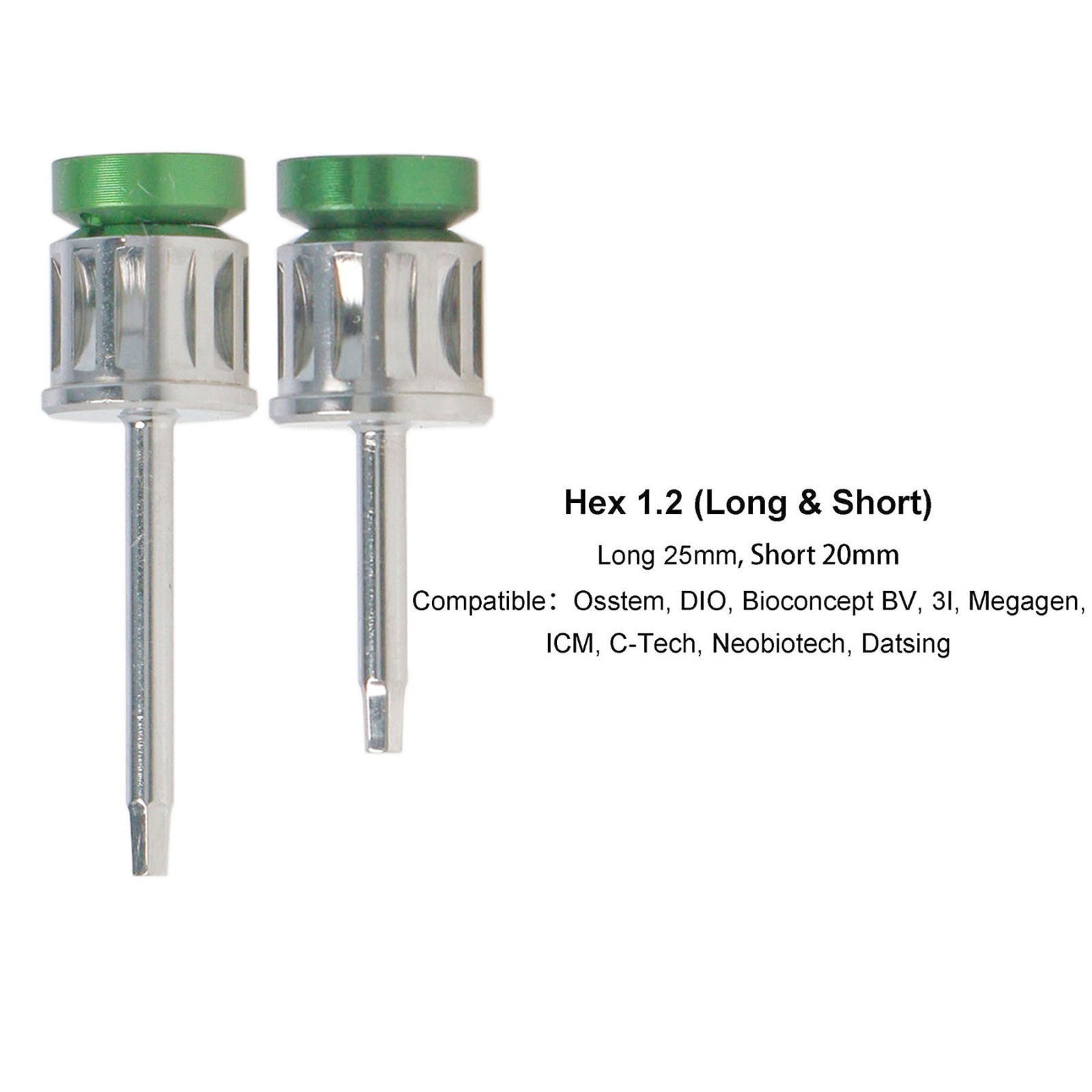 Four-Leaf Clover Abutment Implant Lab Analog Hex Drivers 1.2 FitsHiossen Osstem